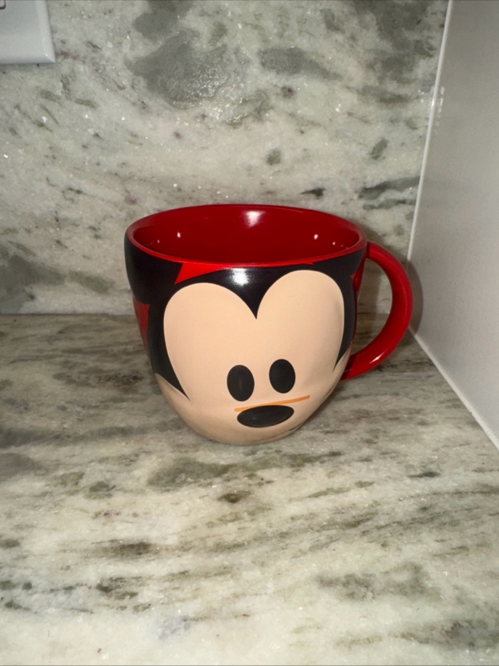 Disney Red and Black Mickey Mouse Ceramic Mug